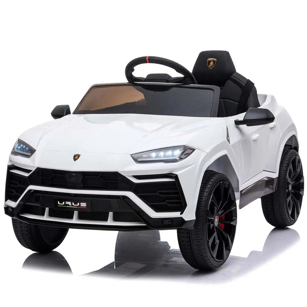 White toy car with black details