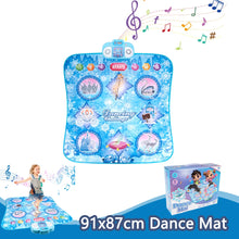 Kids Electronic Dance Mat in an ice-princess theme shown with its packaging for gifting young dancers.