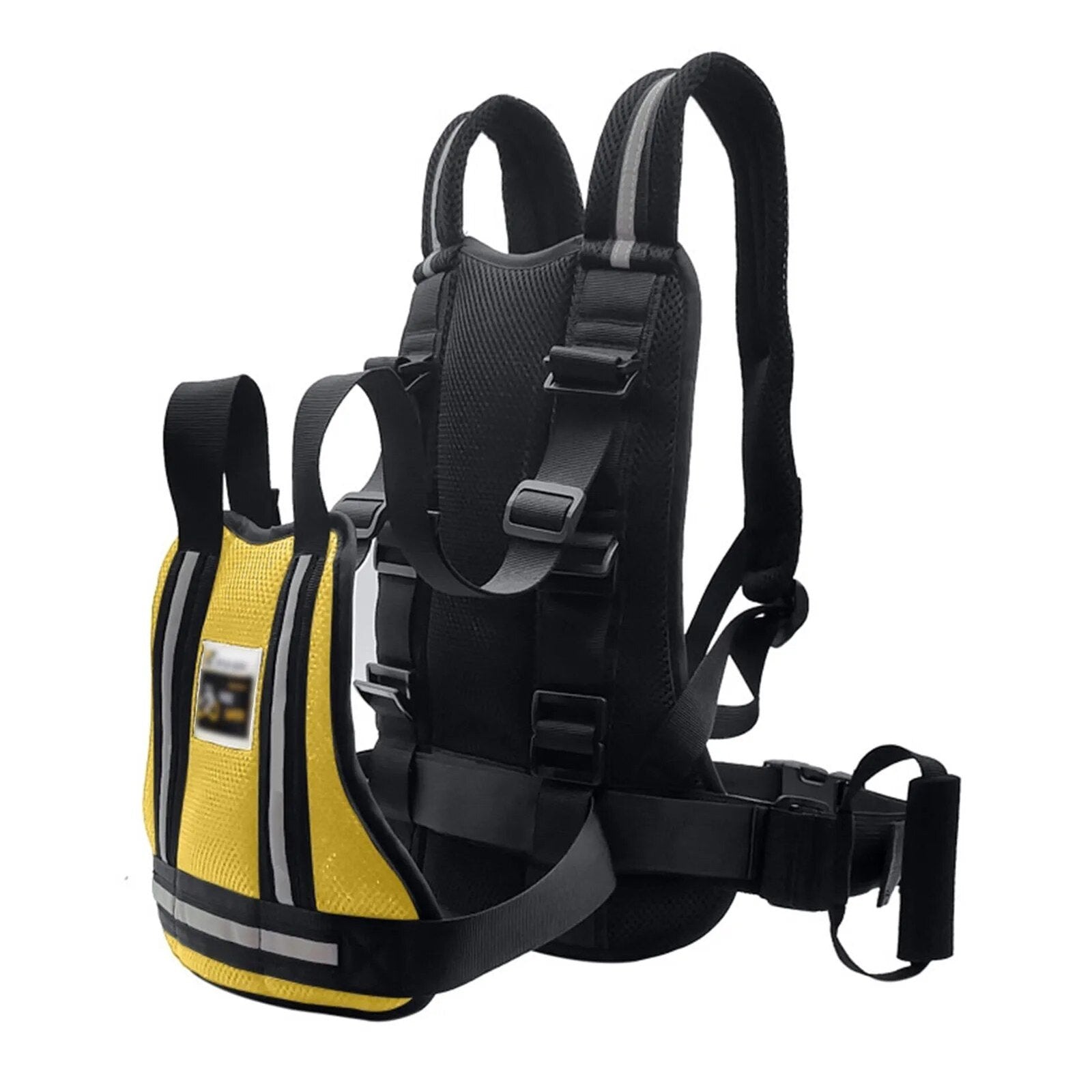 Kids Motorcycle Riding Safety Harness with reflective trim for safer rides with family.