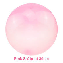 Soft Outdoor Water Bubble Ball in pink, small 30cm size for kids backyard games.