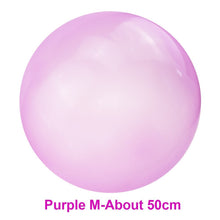 Children Inflatable Air Water Bubble Ball in purple with size details for outdoor play.