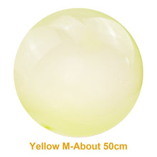 Kids Summer Water Inflatable Bubble Ball in yellow, medium 50cm size for warm-weather fun.