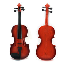 Adjustable String Kids Play Violin in red shown front and back for parents choosing a first musical toy.