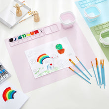 Artistic setup with a child's drawing