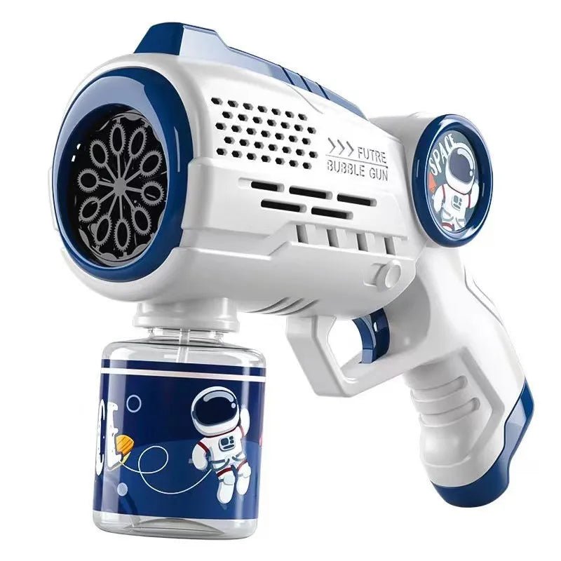 Toy bubble gun with astronaut design 