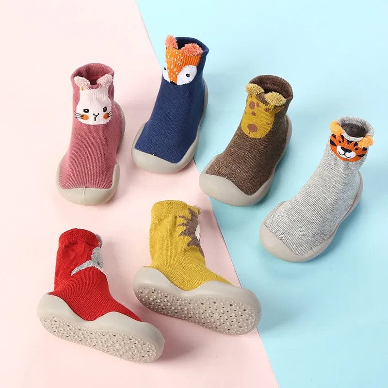 Spring Fall Kids Walking Floor Socks colour assortment for choosing everyday indoor socks for boys and girls.
