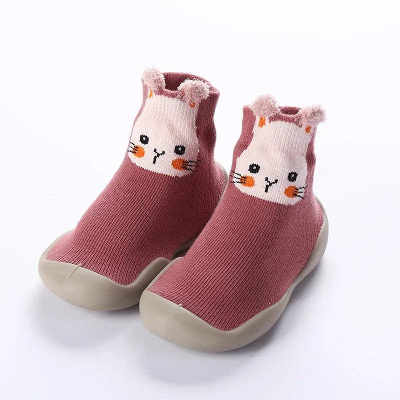 Spring Fall Kids Walking Floor Socks third pair display for warm, secure indoor walking during cooler seasons.