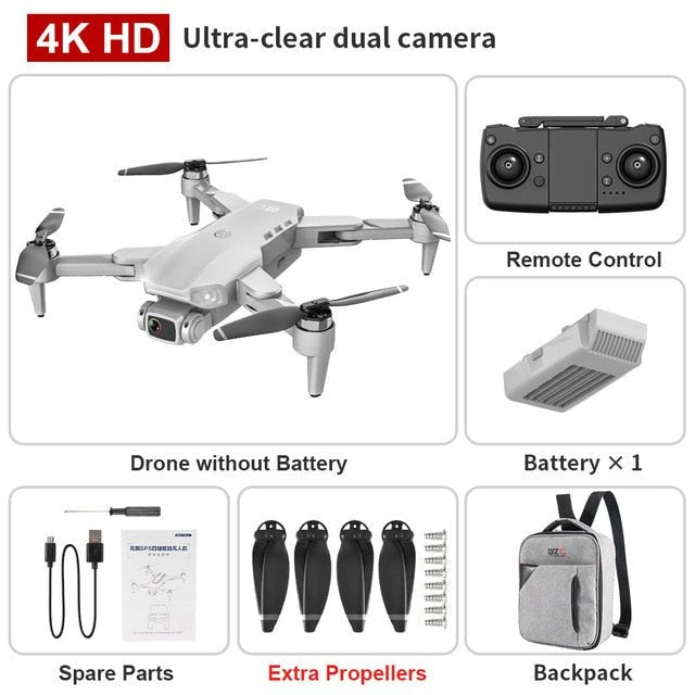 L900 Pro SE Drone component checklist showing the full kit included with purchase.