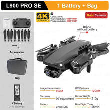 L900 Pro SE GPS Drone full kit with battery and carry bag for outdoor flying trips.