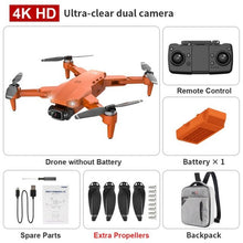 L900 Pro SE 4K GPS Drone full kit with remote control, battery, and backpack for outdoor flying trips.