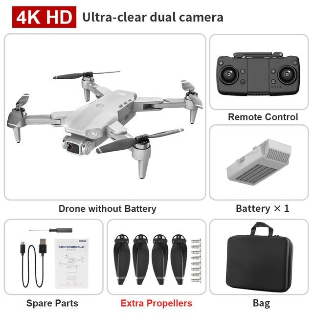 L900 Pro SE Drone kit with carrying case and propellers ready for travel and outdoor flights.