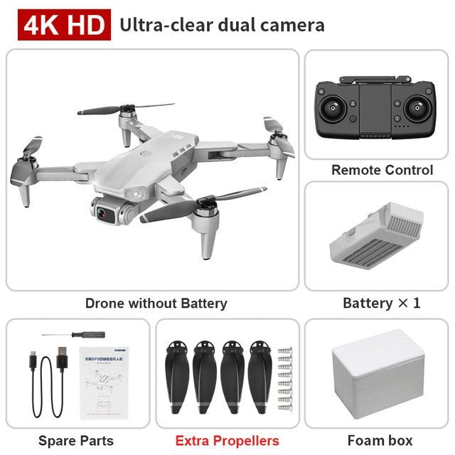 L900 Pro SE Drone kit with propellers and retail box for gifting and easy setup.