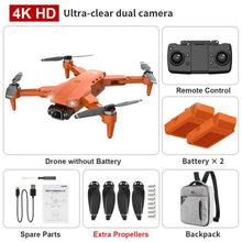 L900 Pro SE Drone in orange with a full kit and extra propellers for backup flying.