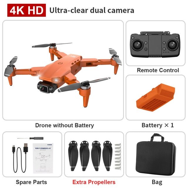 L900 Pro SE Drone in orange with carry bag and battery for on-the-go flying sessions.