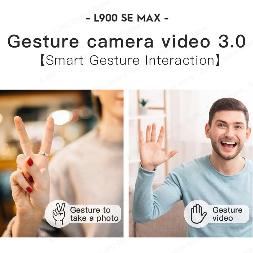 L900 Pro SE Max GPS Drone gesture control camera video mode for hands-free aerial photos.