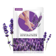 Lavender Foot Peel Mask socks pedicure set packaging for gifting and regular dead skin removal foot care.