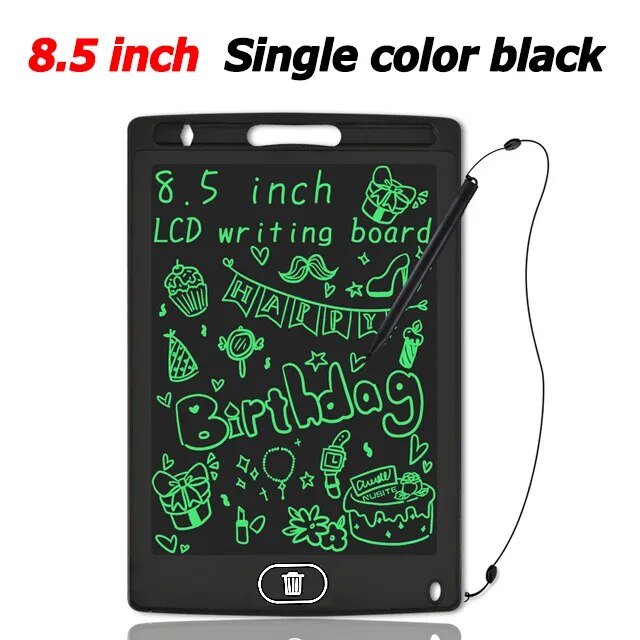 LCD Drawing Tablet with one-button erase for instantly clearing kids drawings and starting a fresh sketch.
