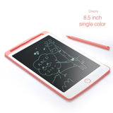 8.5 inch electronic writing pad with pink frame and pen.