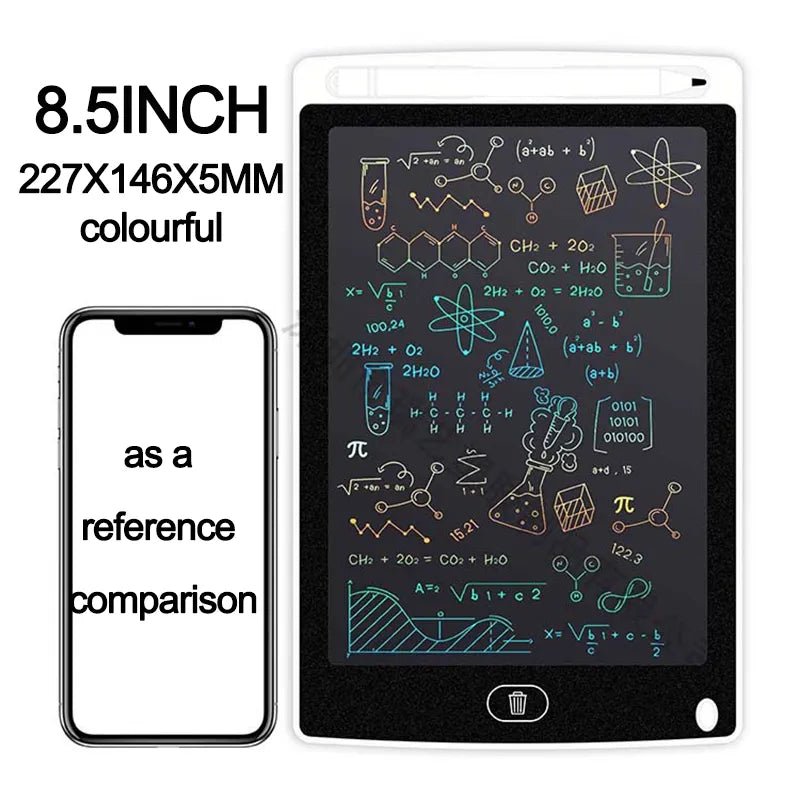 LCD Writing Tablet demonstrating chemical formula notes for homework help and study sessions.
