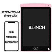 LCD Writing Tablet pink 8.5 inch display size guide for kids graffiti sketchpad toy.