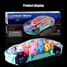 Colorful LED Light-Up Racing Car toy with Concept Racing packaging for gifting and display.