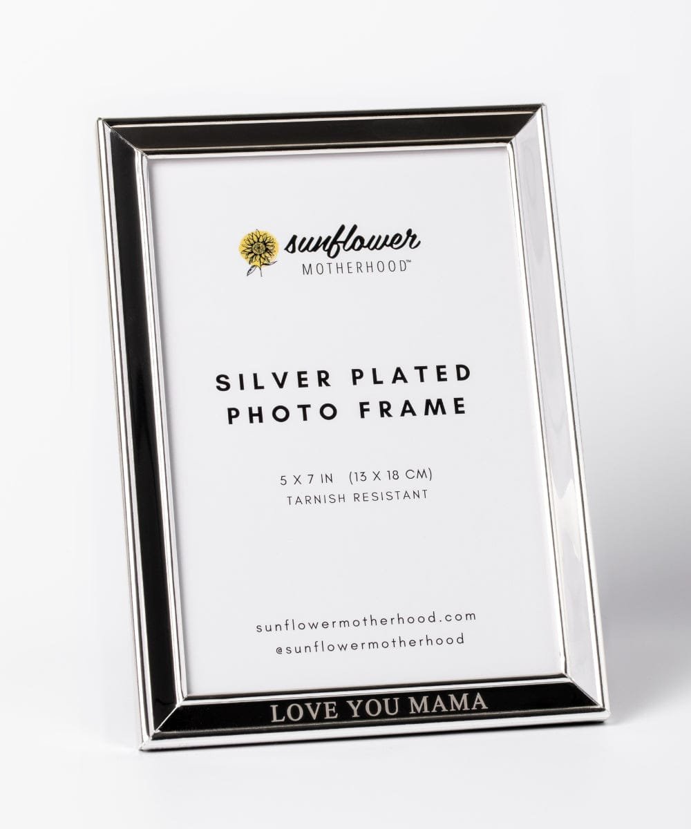 Love You Mama Silver-Plated Photo Frame for Motherhood gifting and keepsakes.