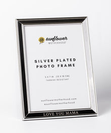 Love You Mama Silver-Plated Photo Frame for Motherhood gifting and keepsakes.