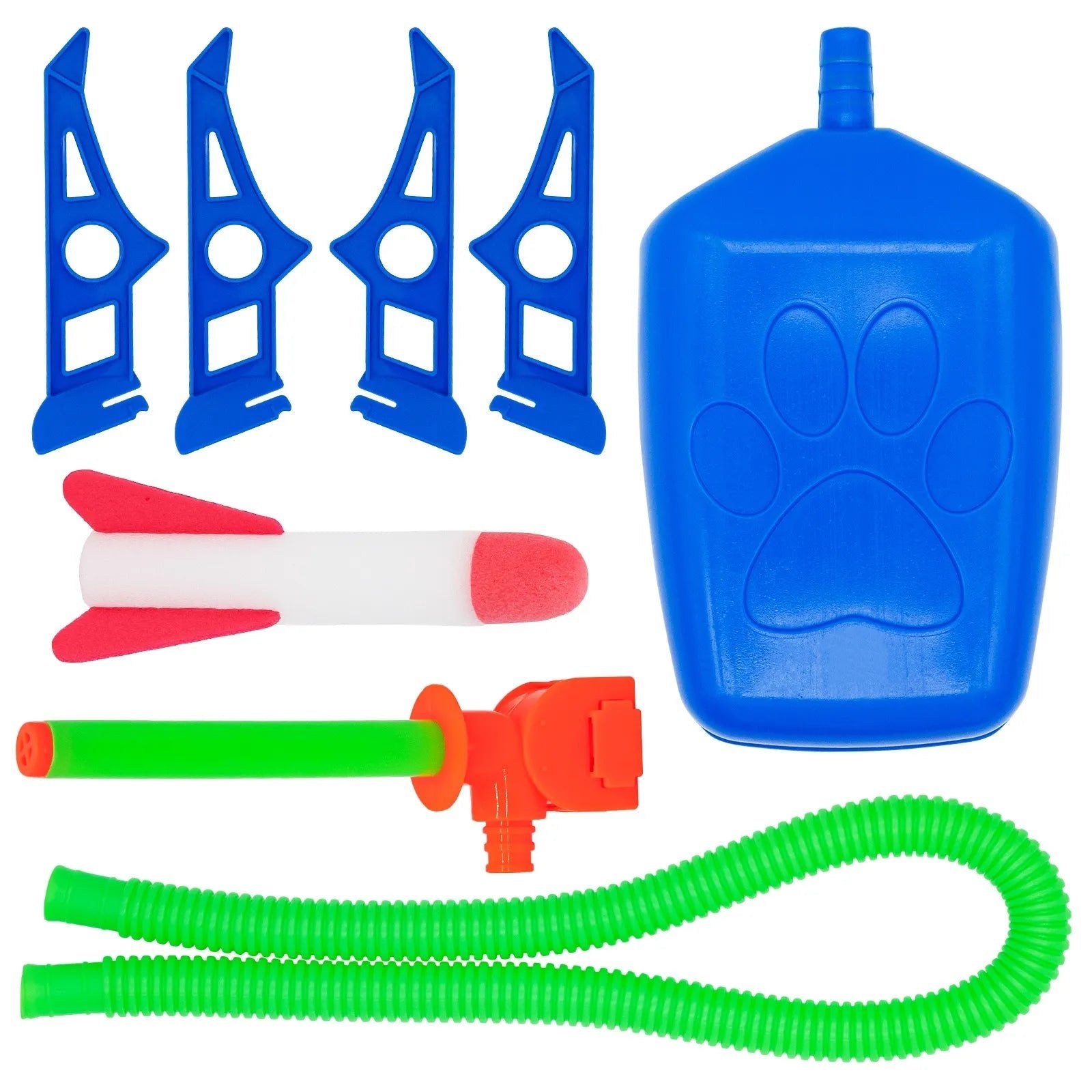 Luminous Rocket Outdoor Toy shown with included lights for nighttime flying fun.