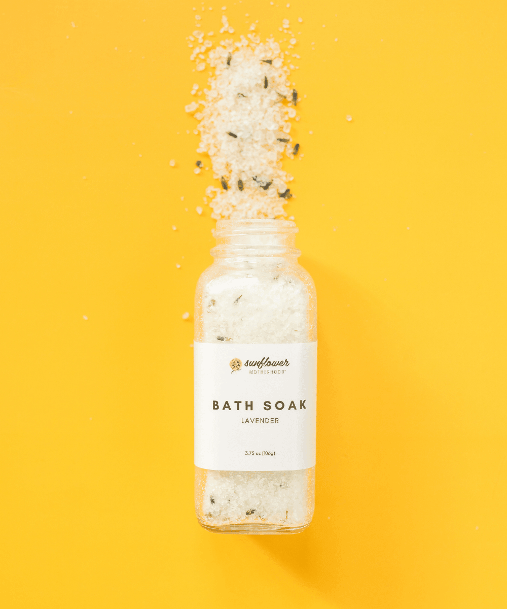 Bottle of bath soak
