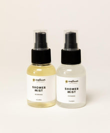 Luxury Shower Mist Duo aromatherapy bundle in morning and evening scents for energising starts and calming wind-downs.