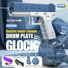 M416 electric water gun drum tank specifications showing capacity for extended splash play sessions.