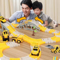 Magic Rail Track flexible car race set played by parent and child for interactive family playtime.