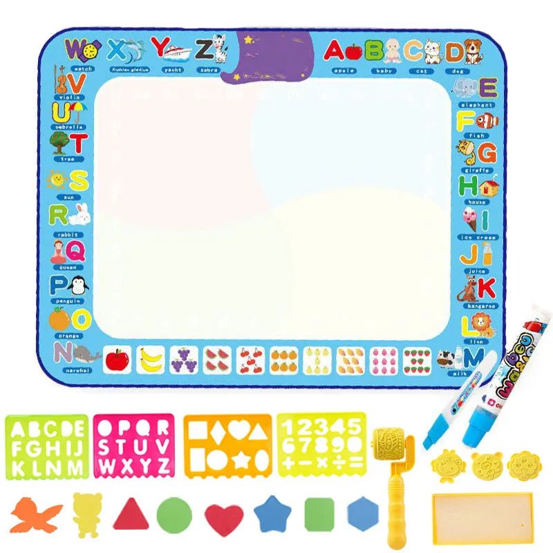 Magic Water Drawing Mat, childrens educational toy, for floor play and family activity time.
