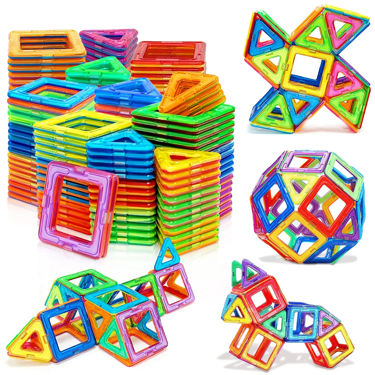 Magnetic Building Blocks, colorful magnetic building blocks, for STEM building and creative construction play.