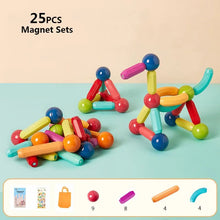 Magnetic Building Sticks, colorful magnetic toy sets on a light blue surface, for gifting to preschoolers and toddlers.