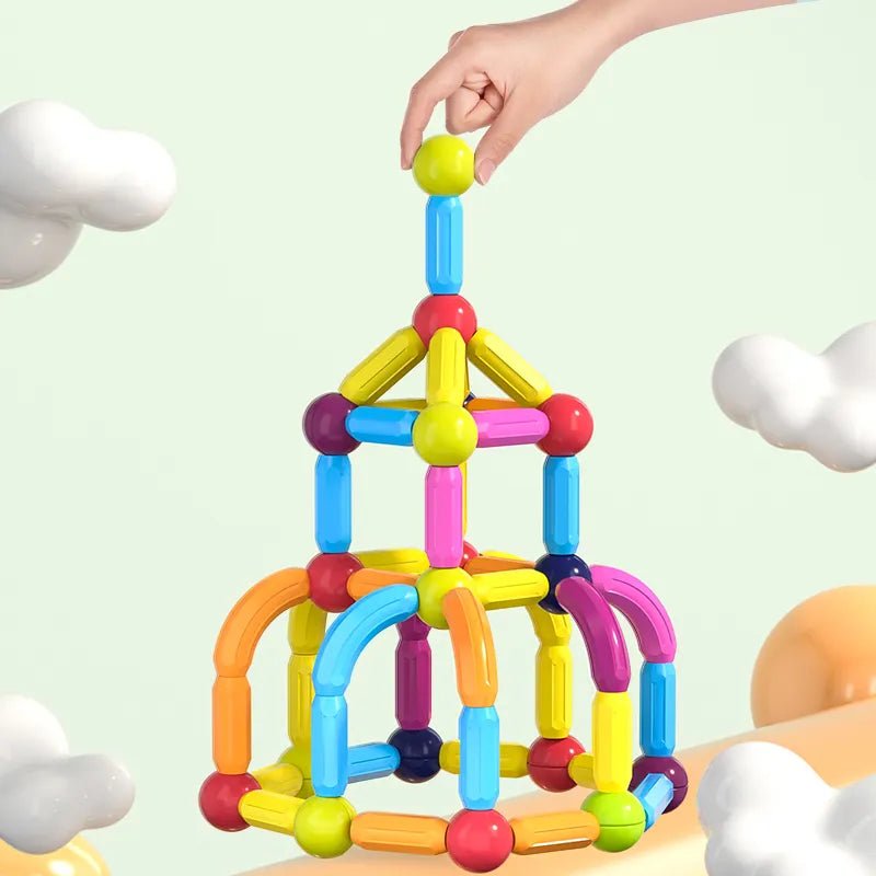 Colorful magnetic building block set 