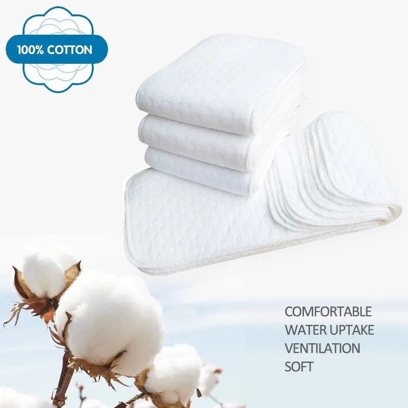 Microfiber baby diaper liners with soft breathable material details for comfortable diapering and everyday reusable nappy use.