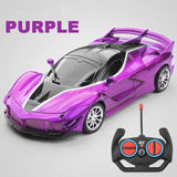 Purple toy car with remote control