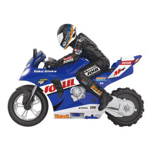 Mini HC-802 self-balancing RC motorcycle stunt toy built for childrens outdoor play.