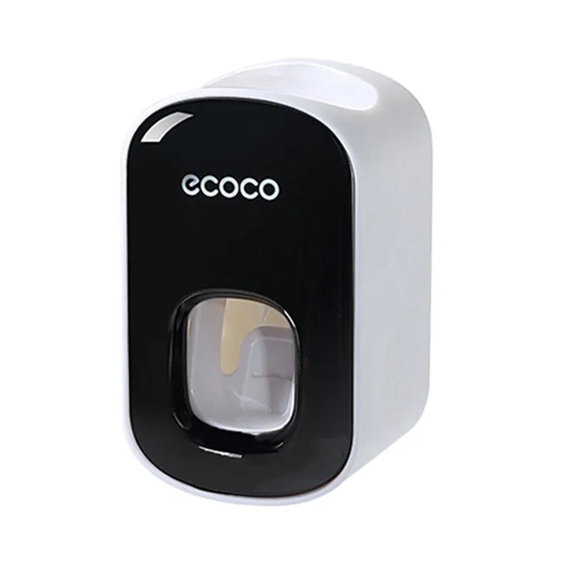 Black and white dispenser with 'ecoco' branding
