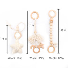 Baby teething toy with measurements and weights