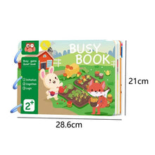 Montessori Hook and Loop Quiet Book cover with cartoon animals for toddler early learning play.