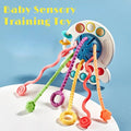 Baby sensory training toy with colorful links
