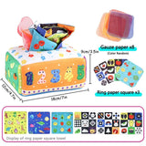 Colorful tissue box with gauze paper and ring paper.