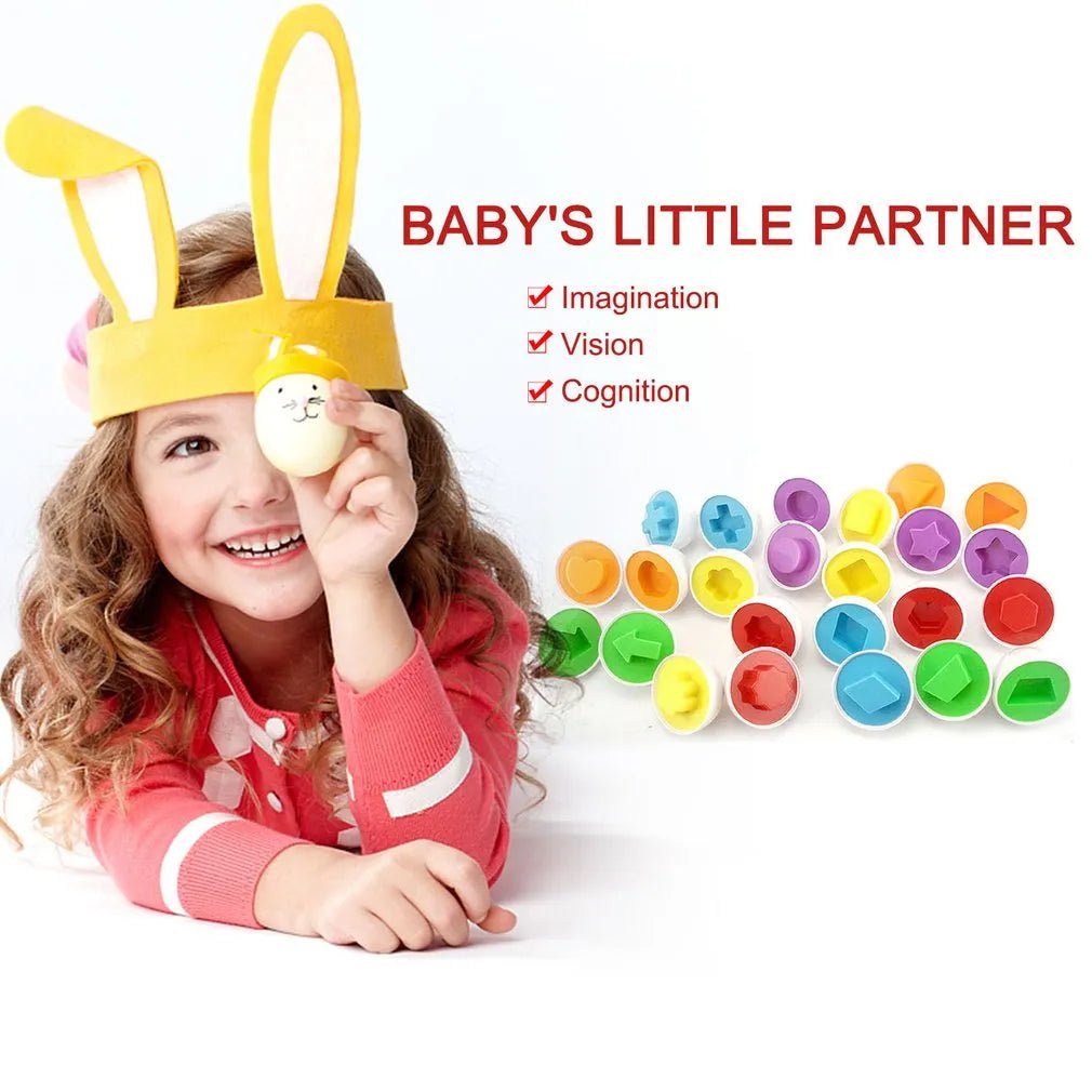 Baby Smart Eggs Montessori egg toy set for kids matching games, Easter play, and sensory learning fun.