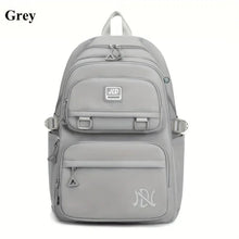 Gray backpack with visible branding (option 2)