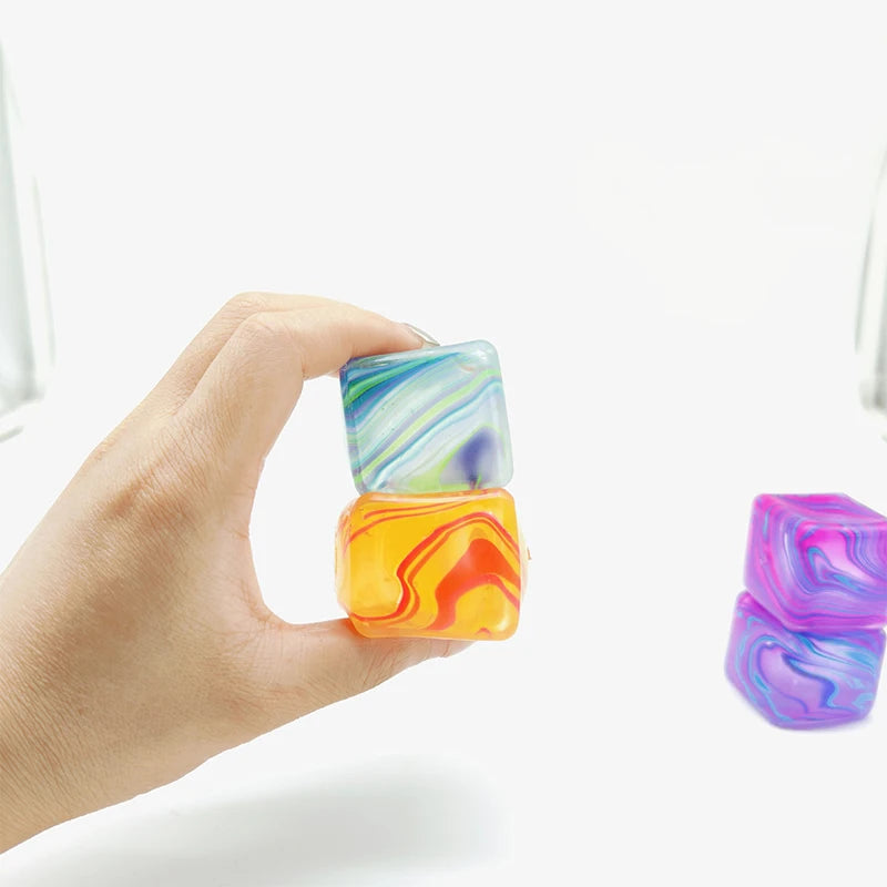Needoh ice cube squeeze toy sensory fidget for anti-stress relief, hand play, and everyday calming use.