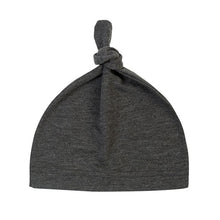 Newborn Baby Cotton Knot Beanie in gray sleep cap for toddler girls naps and cool-weather wear.