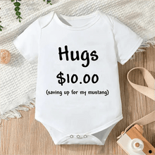 Newborn Letter Print Romper unisex bodysuit back view for soft cotton comfort wear.
