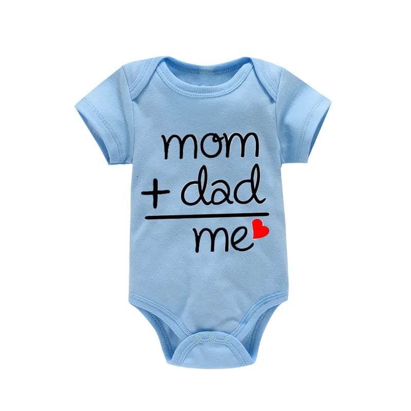 Newborn Letter Print Romper unisex bodysuit front view for everyday nursery outfits.